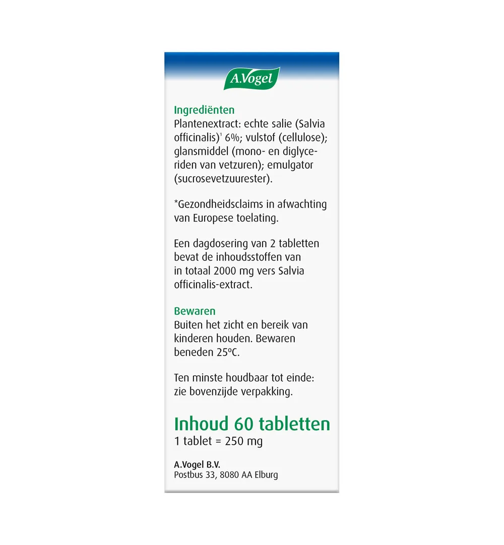 A.Vogel Famosan salvia (60 tabletten) - image 4