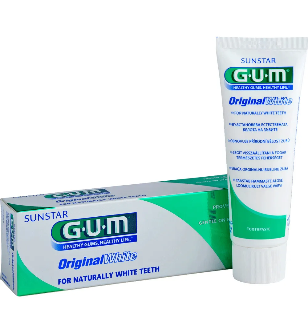 Gum Original white tandpasta (75 ml)