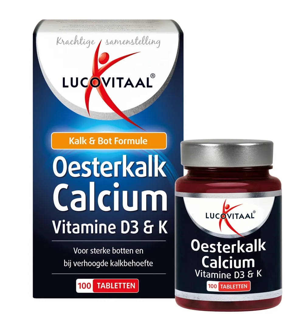 Lucovitaal Oesterkalk Calcium Vitamine D3 & K (100 tabletten) - image 3