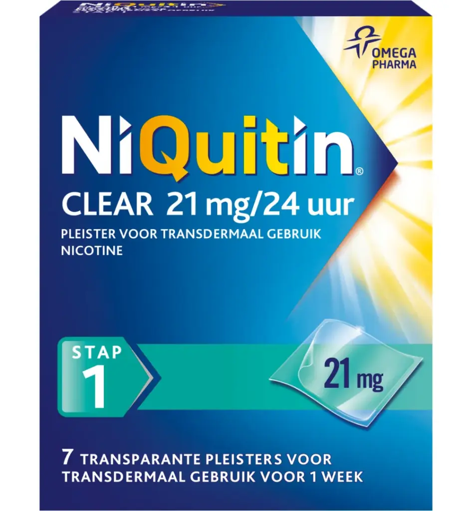 Niquitin Stap clear 21 mg/24 uur (7 stuks)