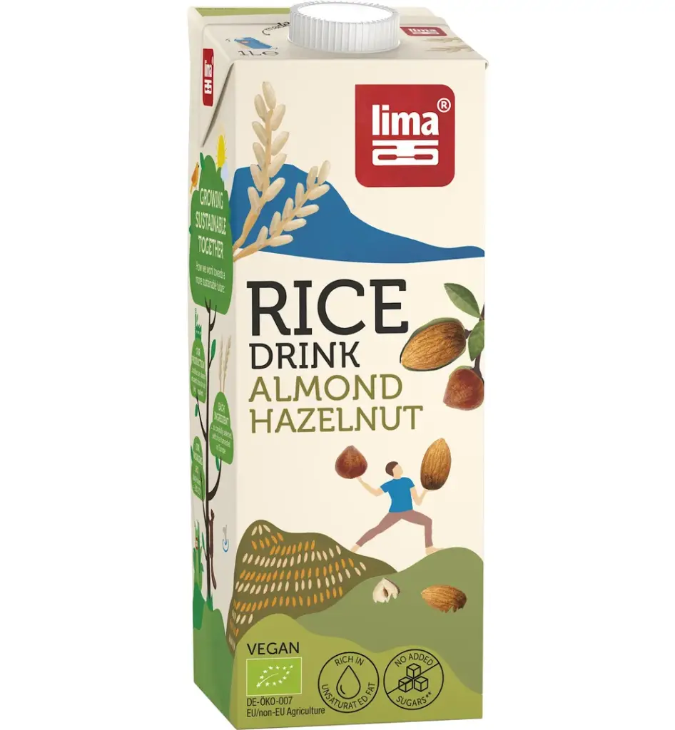 Lima Rice Drink Hazelnoot Amandel Bio (1000 ml)