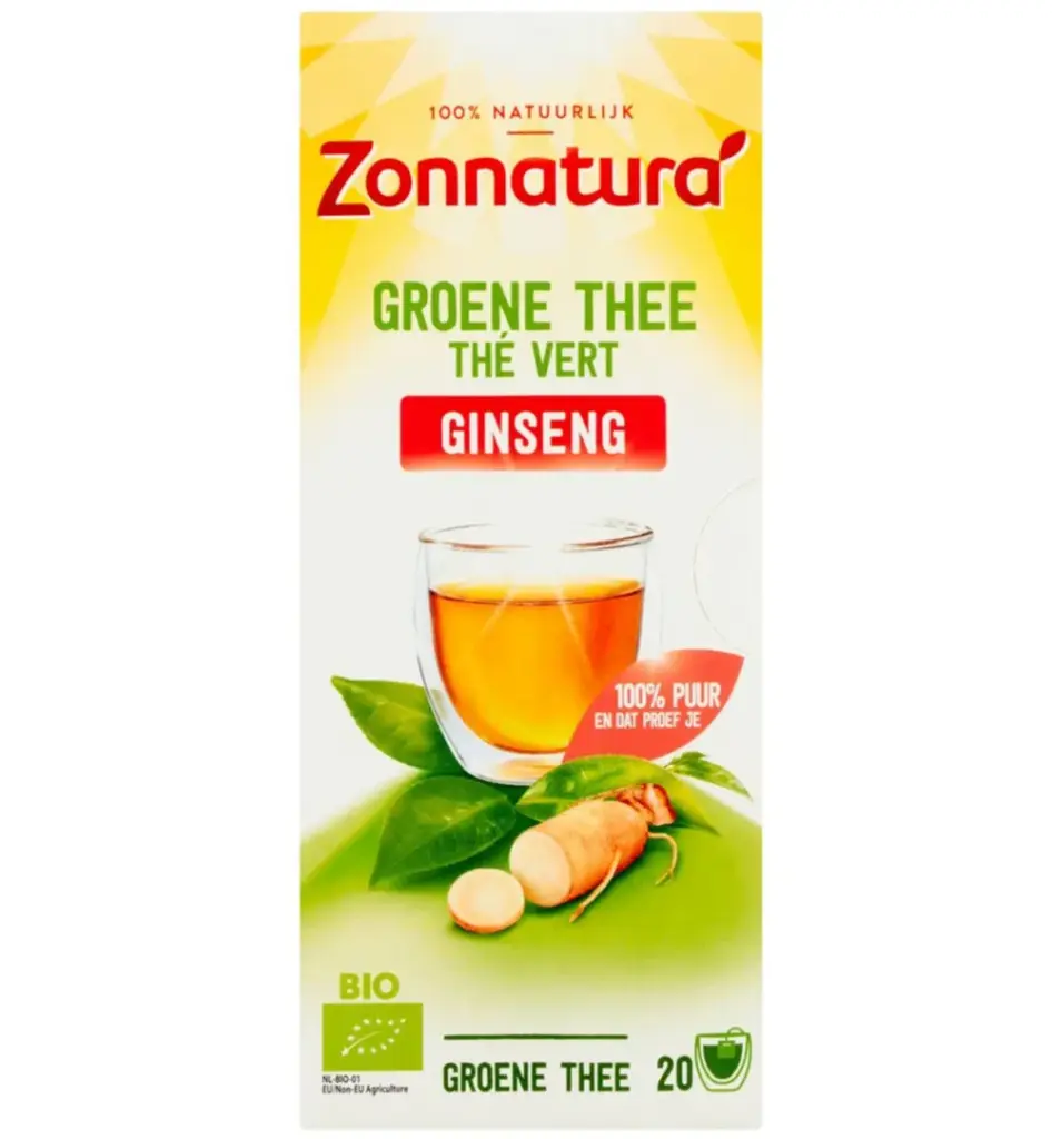 Zonnaturagreen Tea Ginseng Bio (20 stuks)