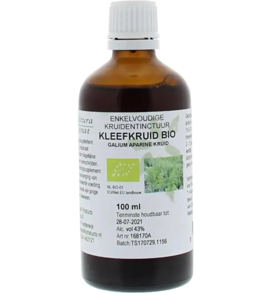 De Cruydhof Galium aparine herb / kleefkruid tinctuur bio (100 ml)