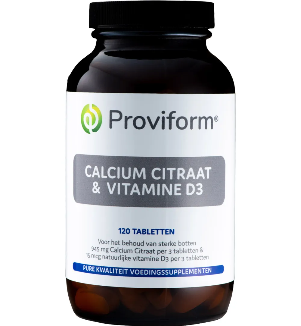 Proviform Calcium Citraat & D3 (120 tabletten)