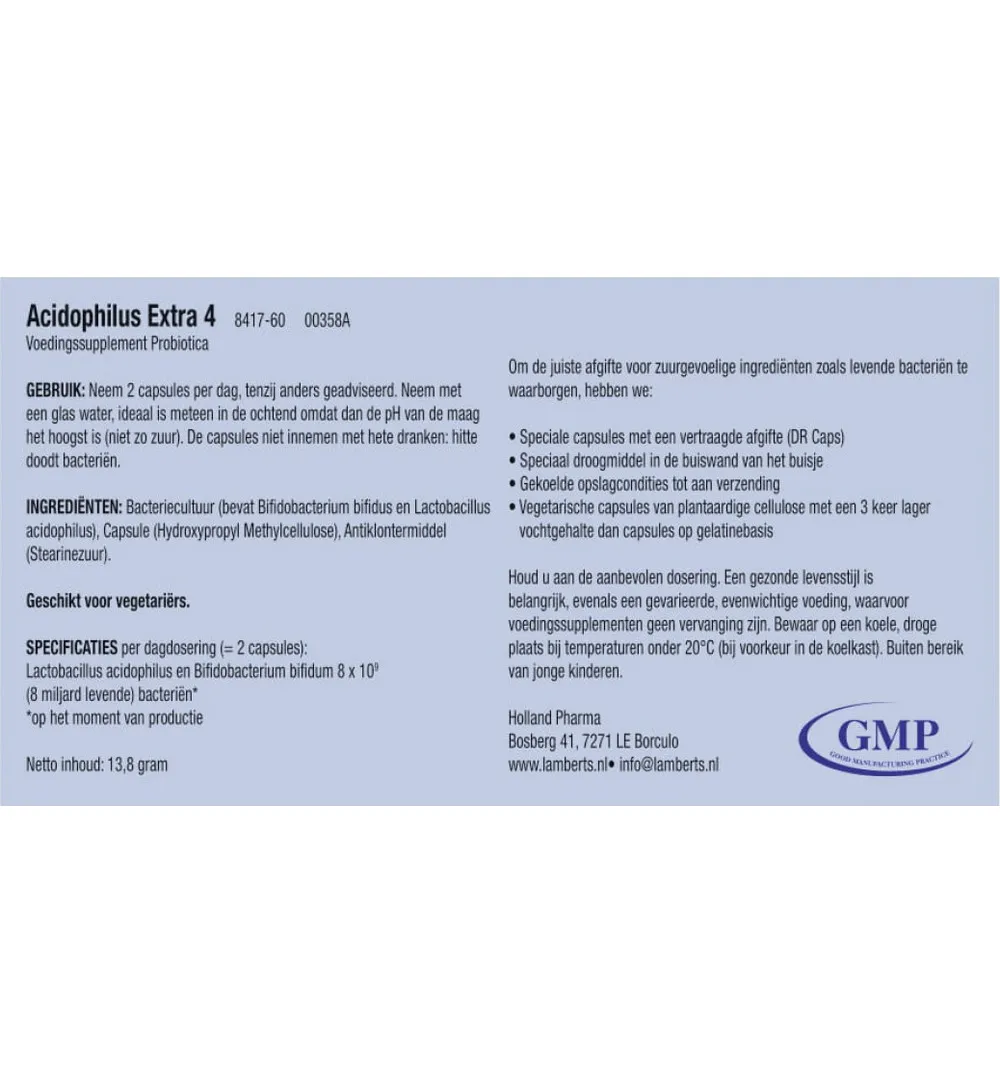 Lamberts Acidophilus Extra 4 (60 capsules)
