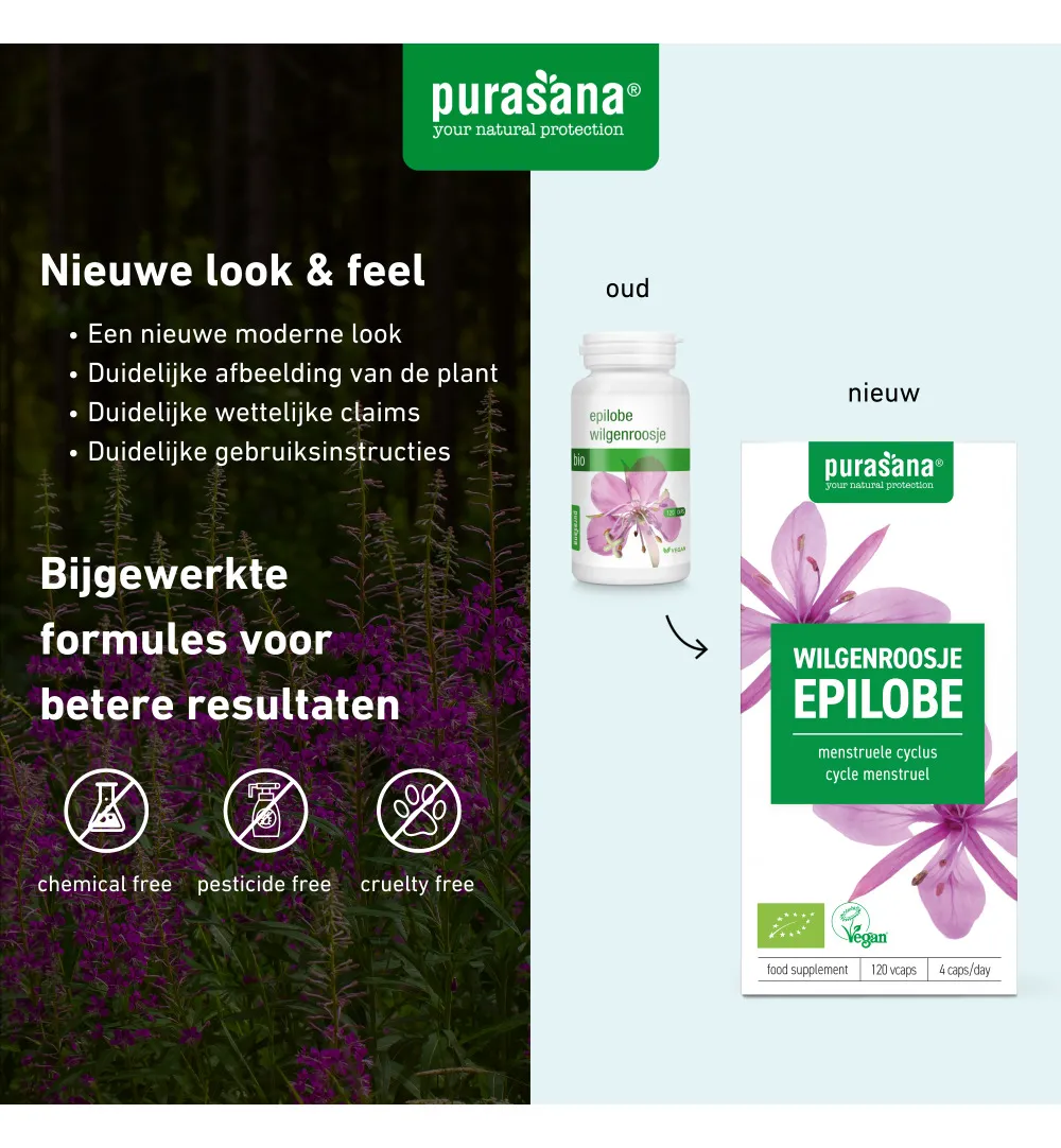 Purasana Wilgenroosje/Epilobe Vegan Bio (120 capsules) - image 7