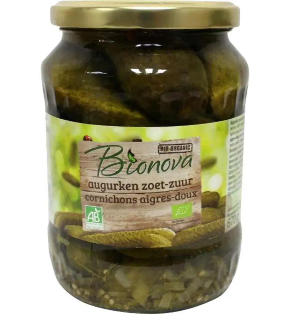 Bionova Augurken Zoet Zuur Bio (670 gr)