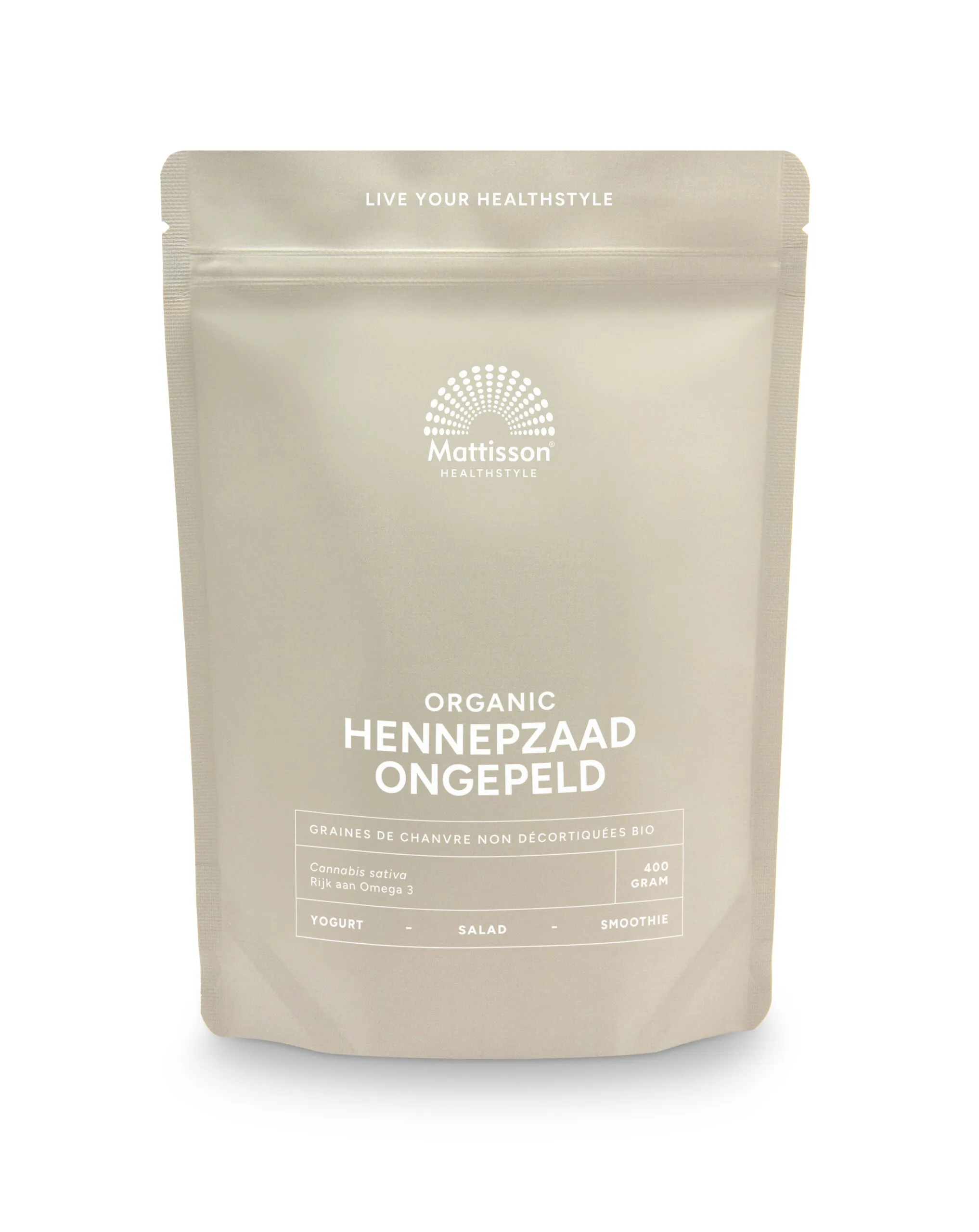 Mattisson Hennepzaad Ongepeld Bio (400 gr)