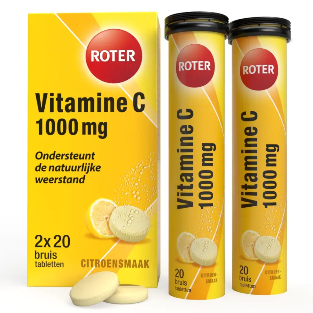 Roter Vitamine C Bruis 1000mg citroen duopack (40 bruistabletten)