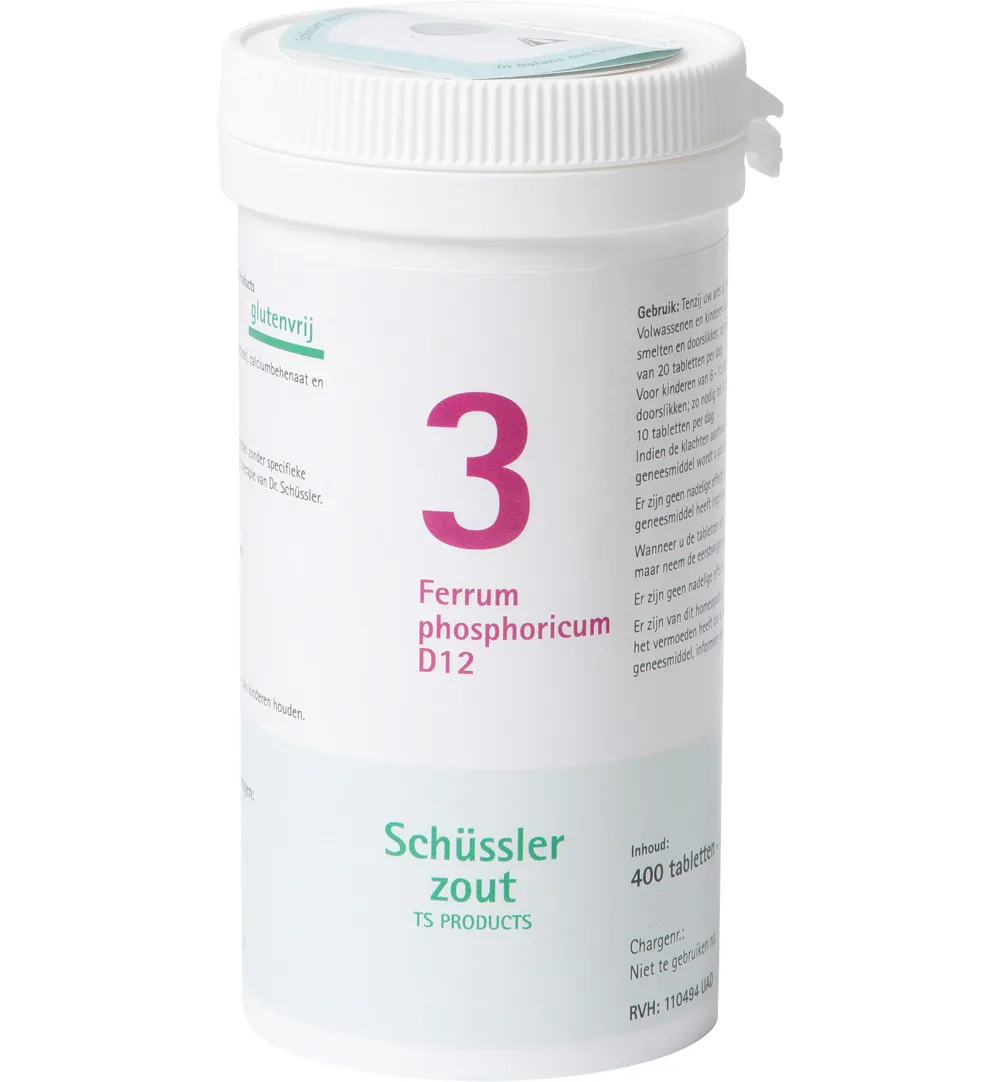 Pfluger Ferrum Phosphoricum 3 D12 Schussler (400 tabletten)
