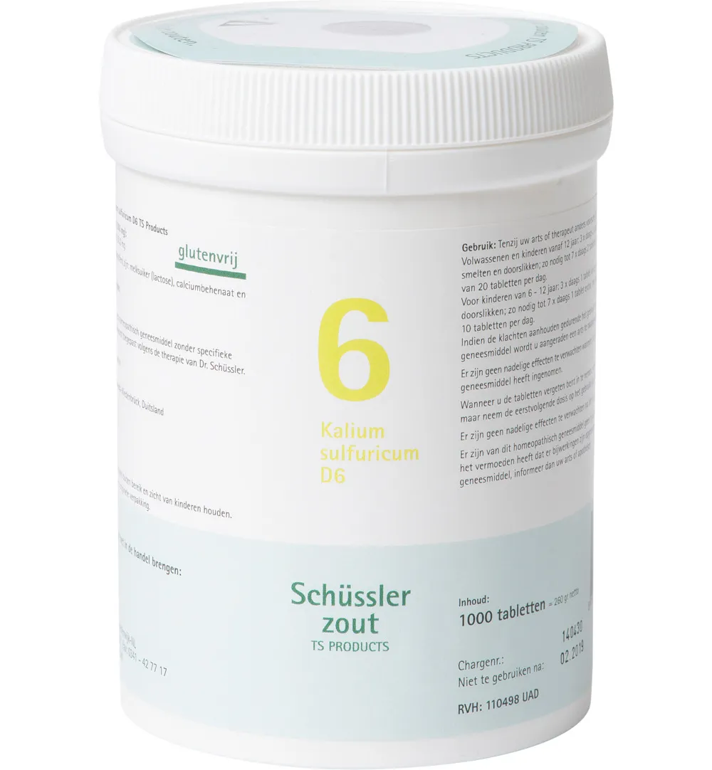 Pfluger Kalium sulfuricum 6 D6 Schussler (1000 tabletten)