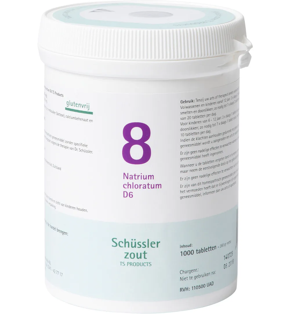 Pfluger Natrium Chloratum 8 D6 Schussler (1000 tabletten)