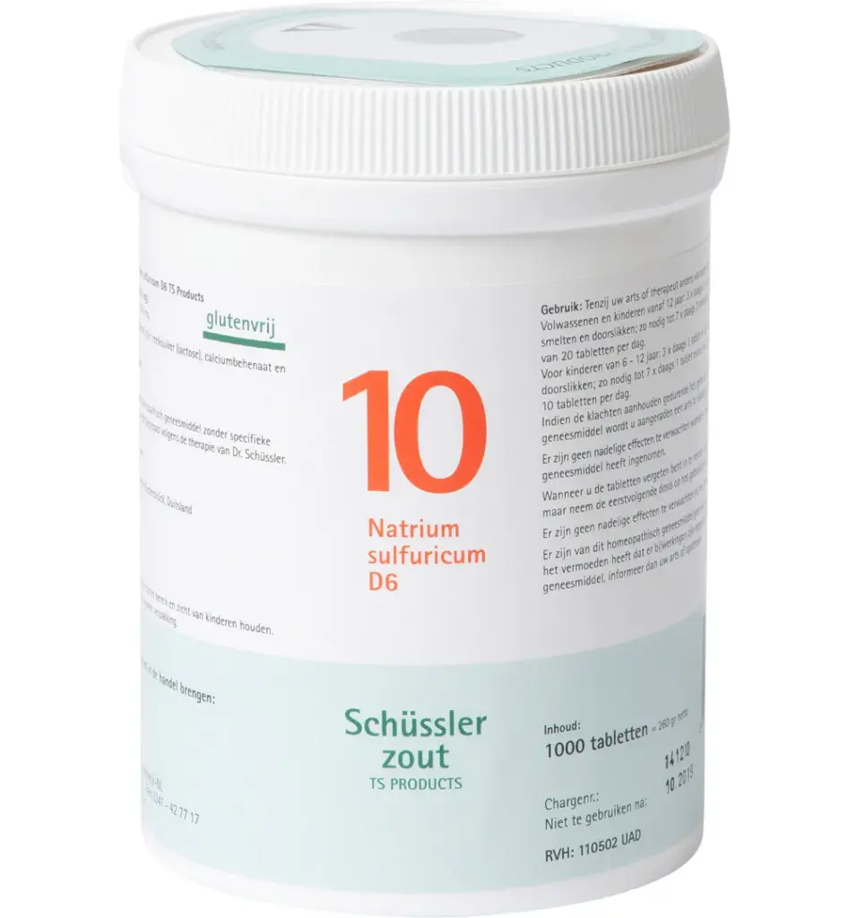 Pfluger Natrium Sulfuricum 10 D6 Schussler (1000 tabletten)