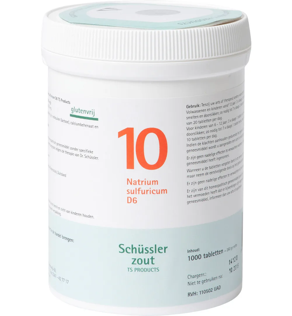 Pfluger Natrium Sulfuricum 10 D6 Schussler (1000 tabletten)