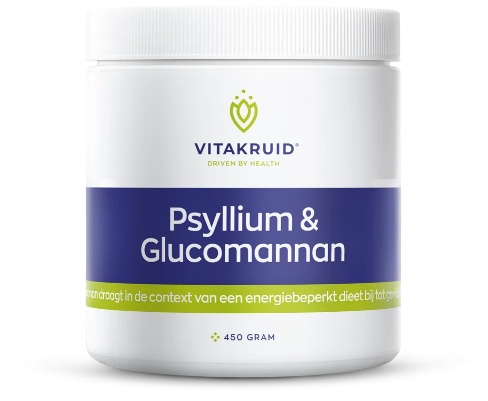 Vitakruid Psyllium 5000 Mg & Glucomannan 1000 Mg Vezels (450 gr)