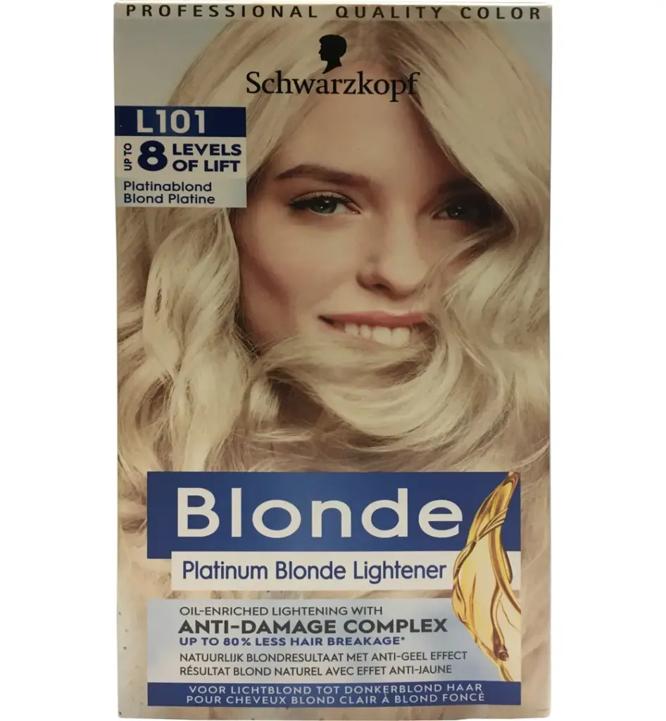Schwarzkopf Blonde Haarverf Platinum Blond L101 (1 set)