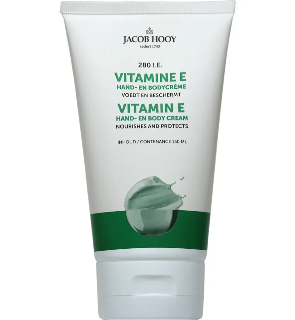 Jacob Hooy Vitamine E hand en bodycreme tube (150 ml)