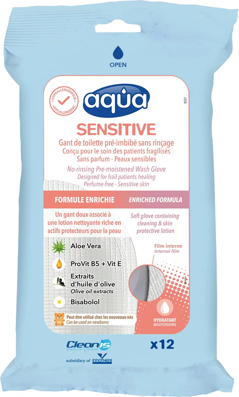 Aqua Washandjes Sensitive (12 stuks)