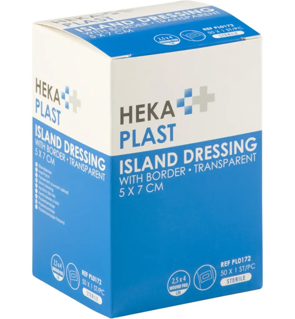 Hekaplast Border 5 cm x 7 cm transparant (50 stuks)