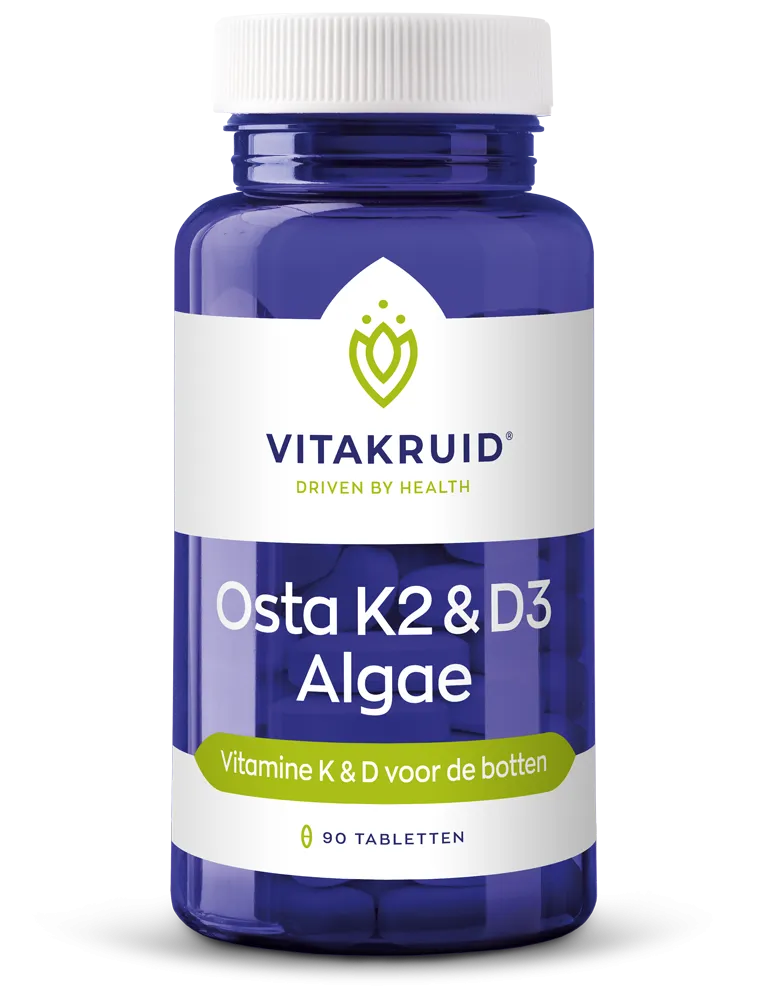 Vitakruid Osta K2 & D3 Algae Met Calcium & Magnesium (90 tabletten)