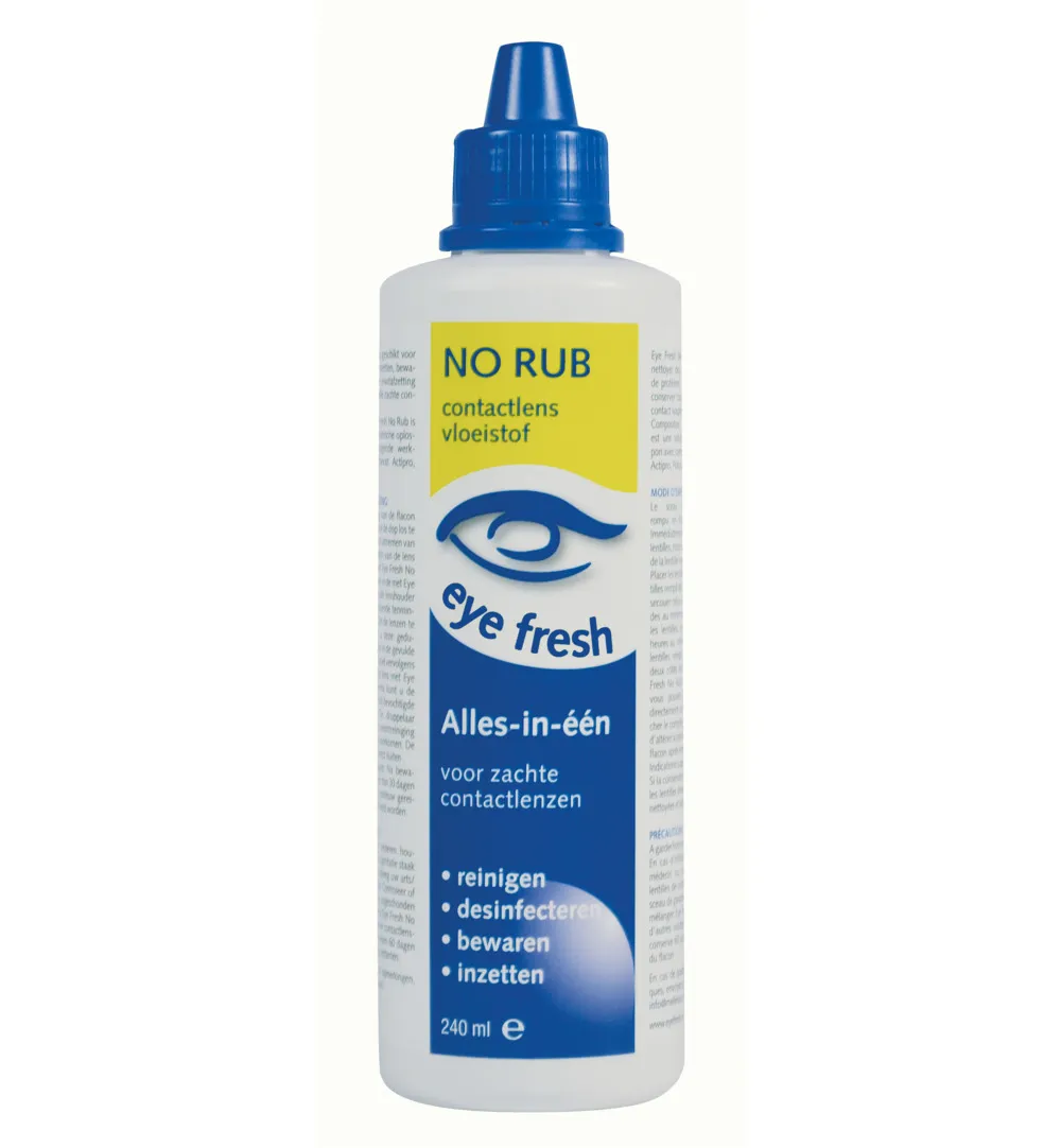 Eye Fresh No rub alles-in-1 vloeistof zachte lenzen (240 ml)