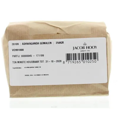 Jacob Hooy Ashwagandawortel Gemalen (250 gr)