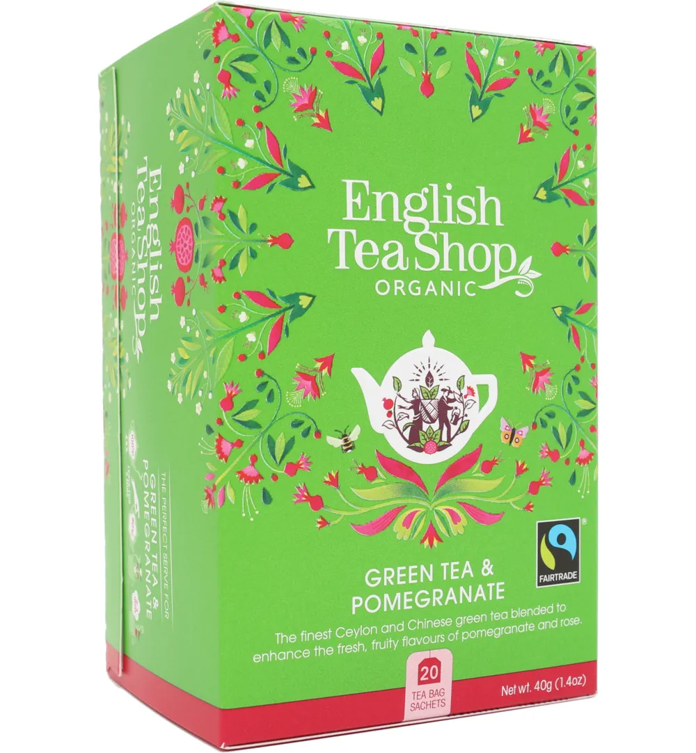 English Tea Shopgreen tea pomegranate bio (20 zakjes)