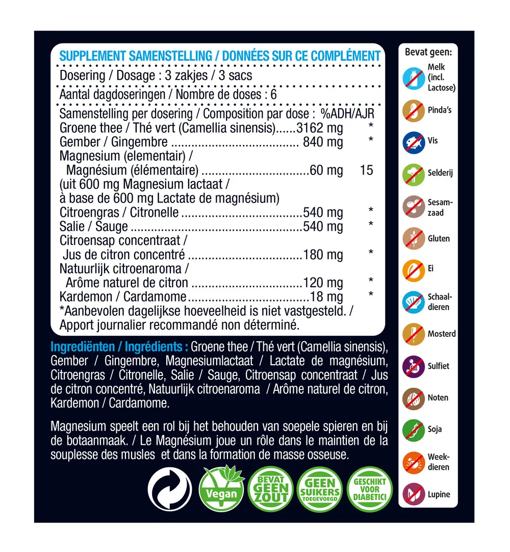 Lucovitaal Magnesium Groene Thee (20 zakjes) - image 2