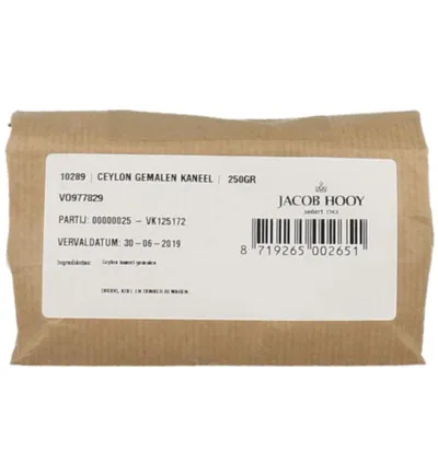 Jacob Hooy Kaneel Ceylon Gemalen (250 gr)