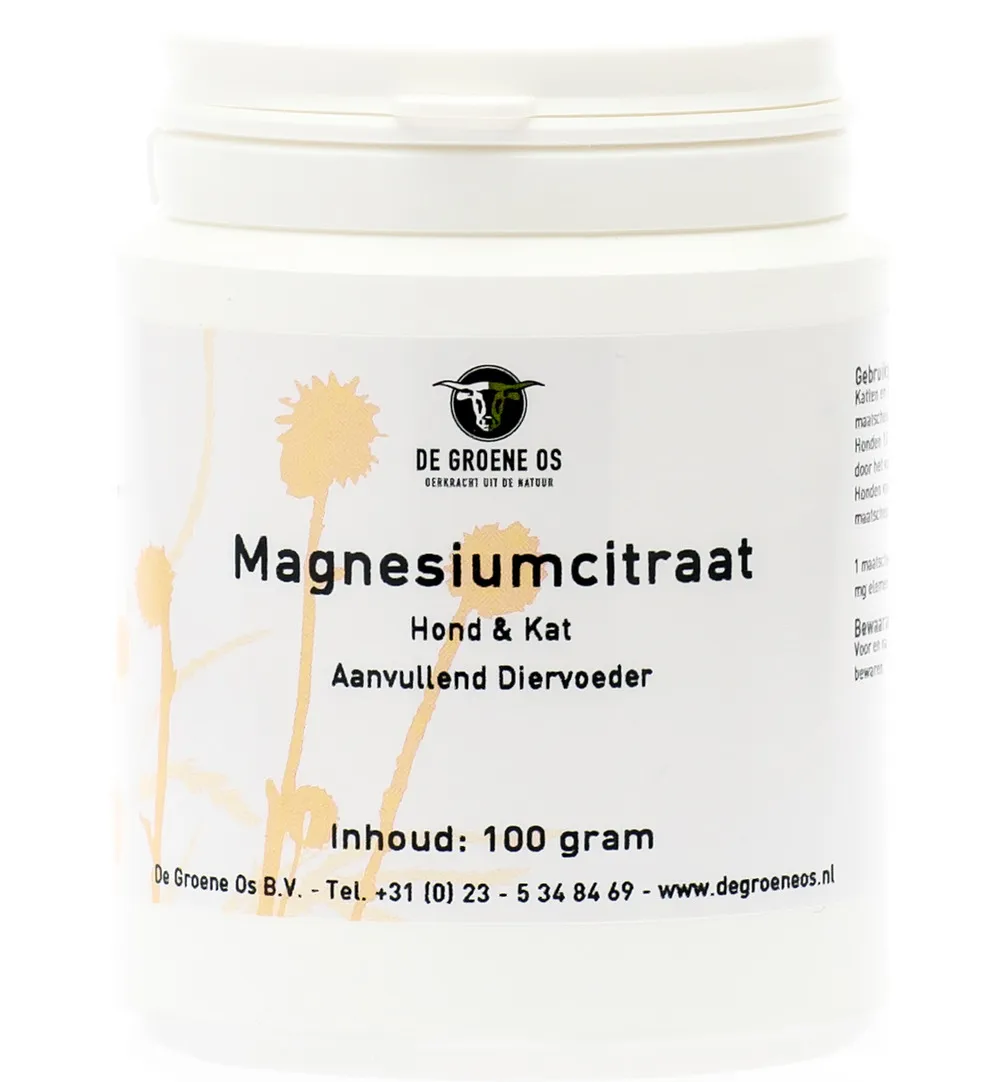 Degroene Os Magnesiumcitraat Hond/Kat (100 gr)