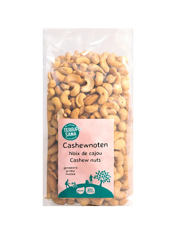 Terrasana Cashewnoten Geroosterd Zonder Zout Bio (750 gr)