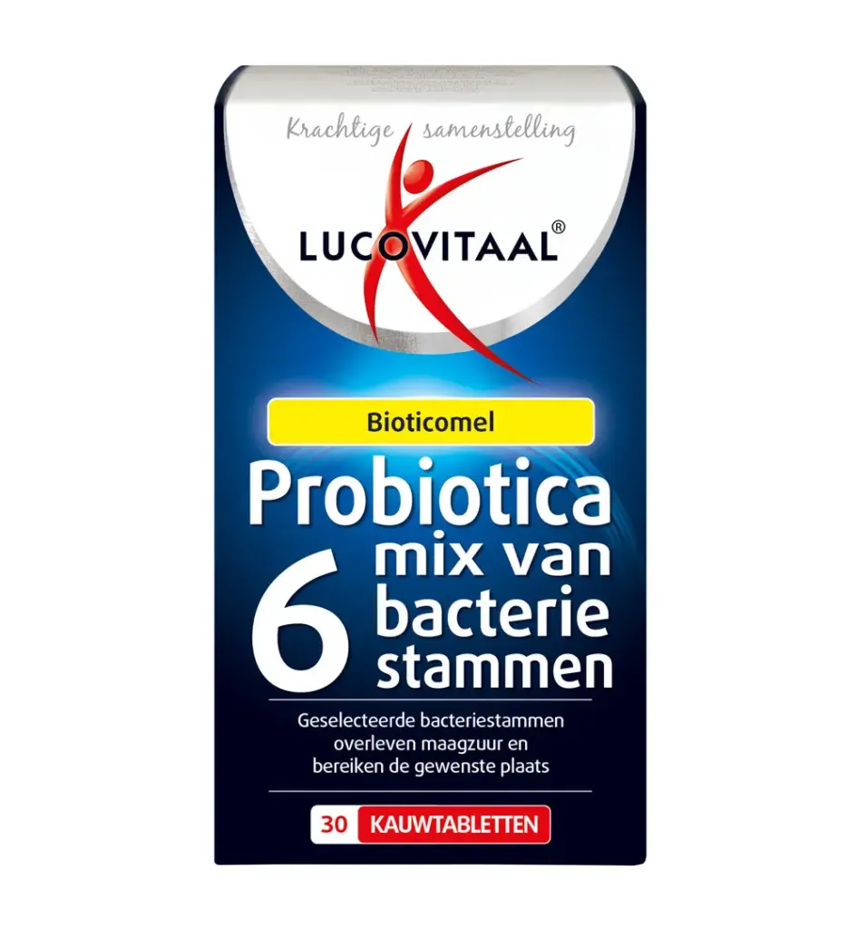 Lucovitaal Probiotica Mix 6 Bacteriestammen (30 kauwtabletten)
