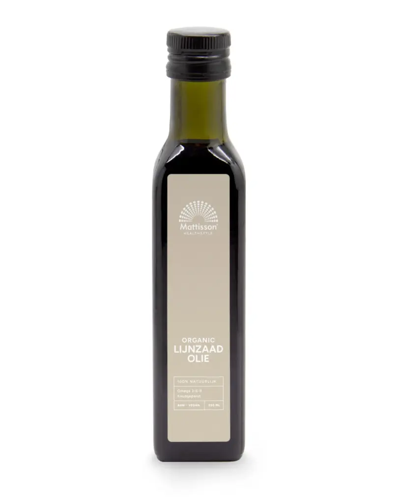 Mattisson Lijnzaadolie Koudgeperst Bio (250 ml)