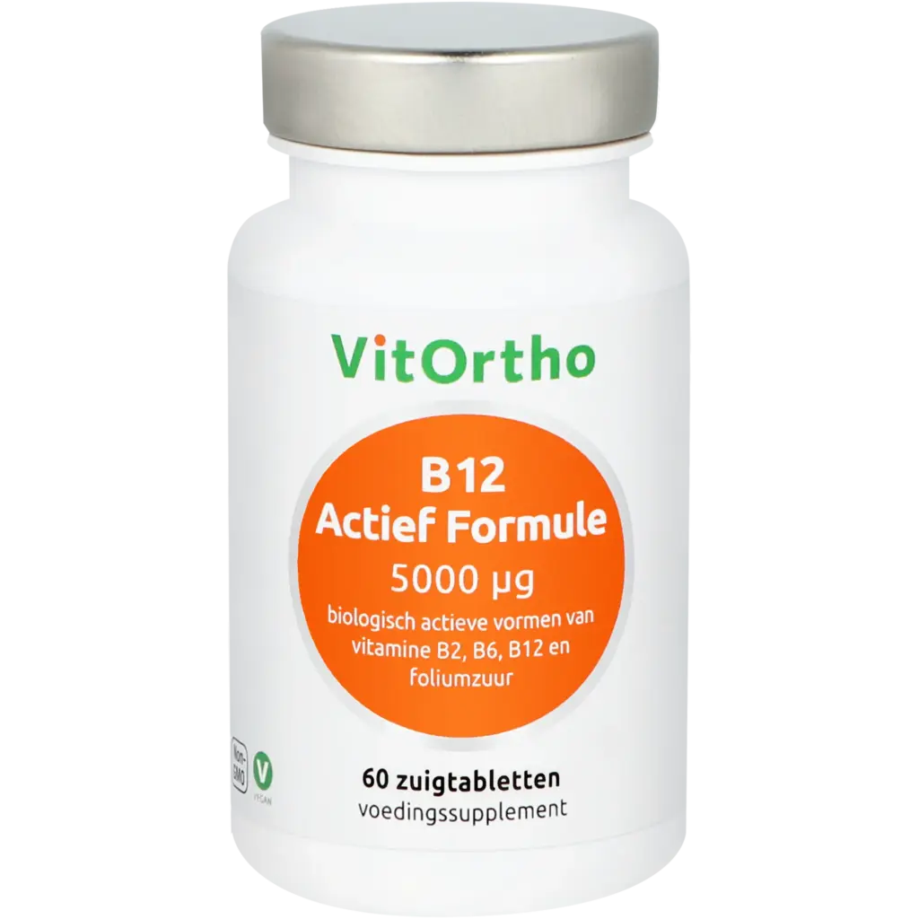 Vitortho B12 Actief Formule 5000 Mcg (60 zuigtabletten)