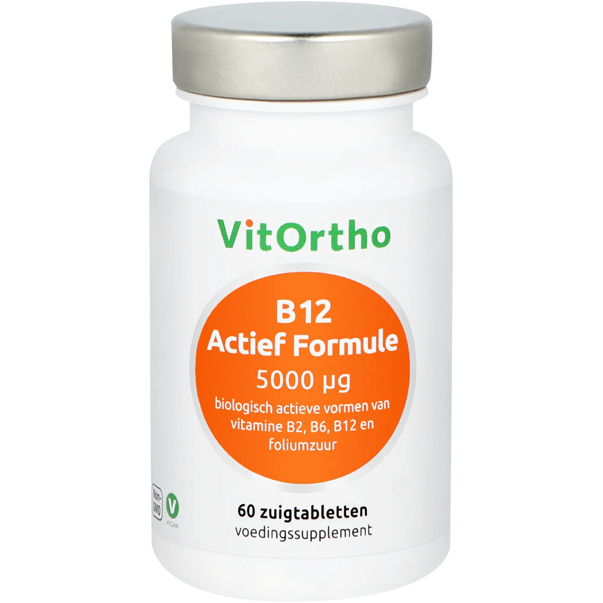 Vitortho B12 Actief Formule 5000 Mcg (60 zuigtabletten)