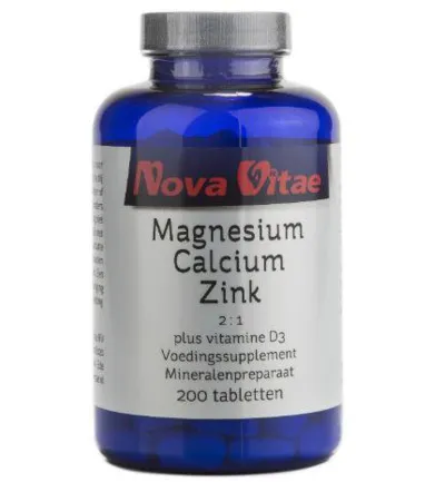 Nova Vitae Magnesium calcium 2:1 zink D3 (200 tabletten)