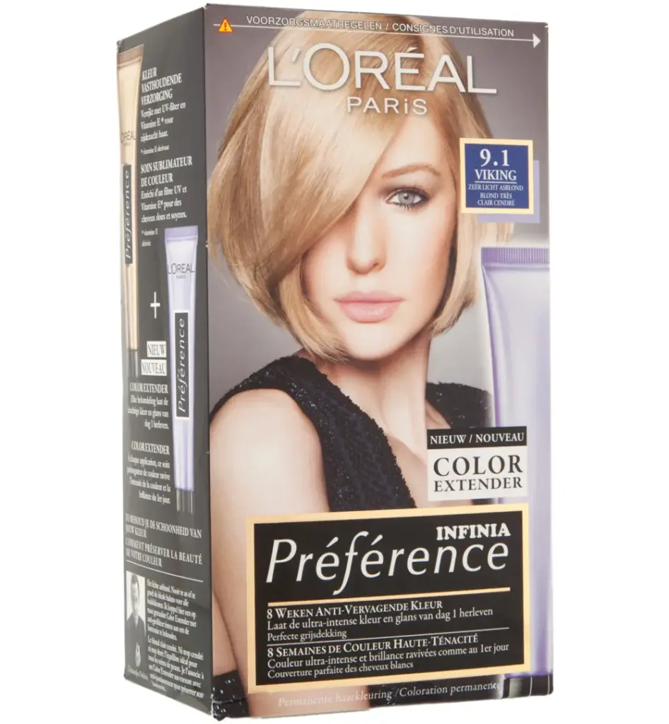 L'Oréal Preference 9.1 Viking Zeer Licht Asblond (1 set)