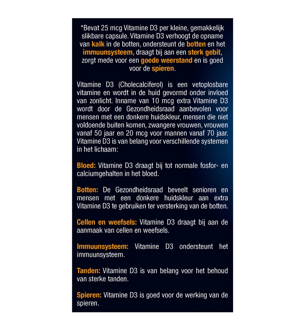 Lucovitaal Vitamine D3 25mcg (60 capsules) - image 5