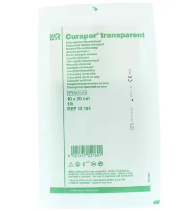 Curapor Transparant 10 X 20 Cm Steriel (1 stuk)
