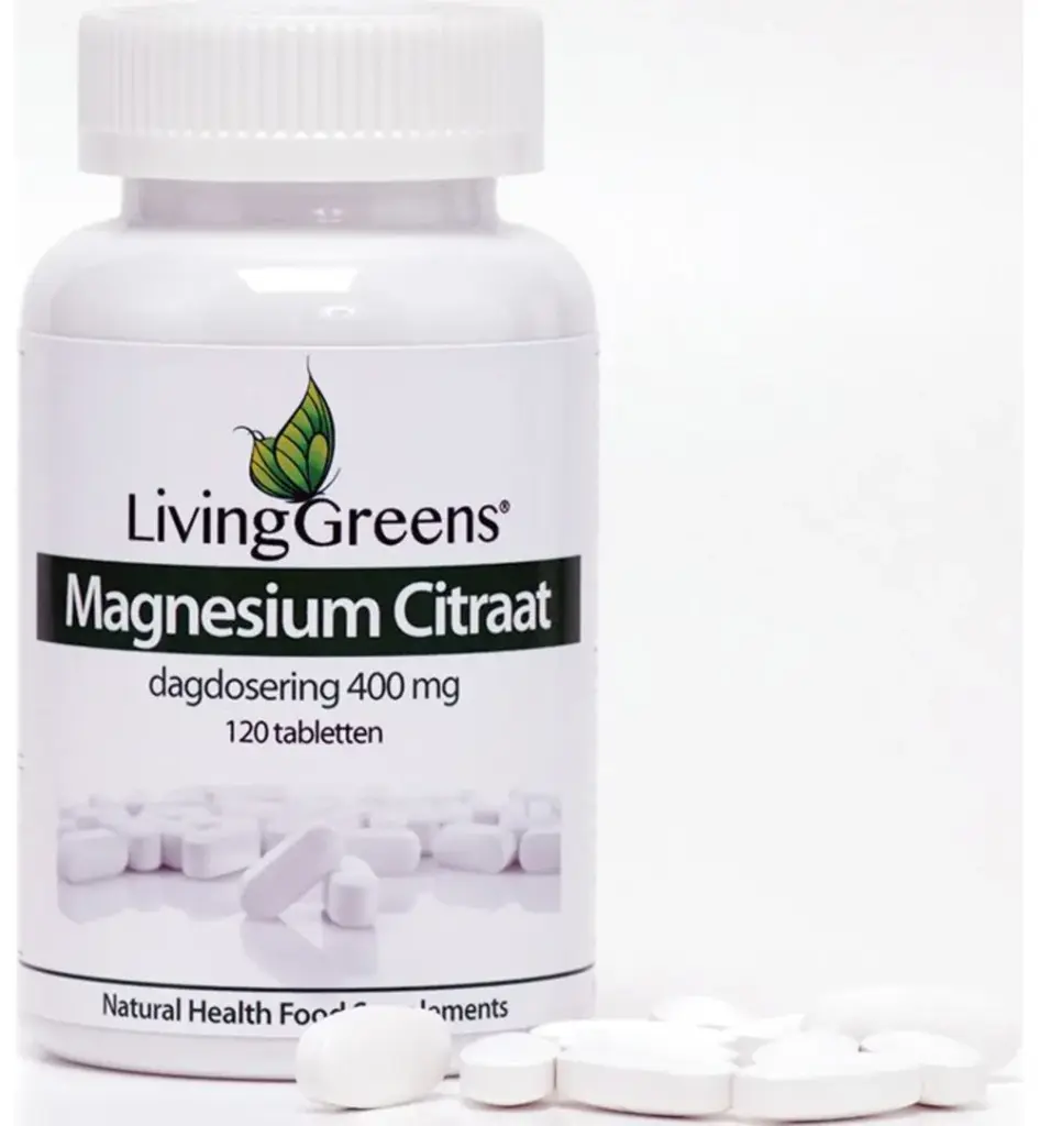 LivingGreens Magnesium citraat 400mg (120 tabletten)