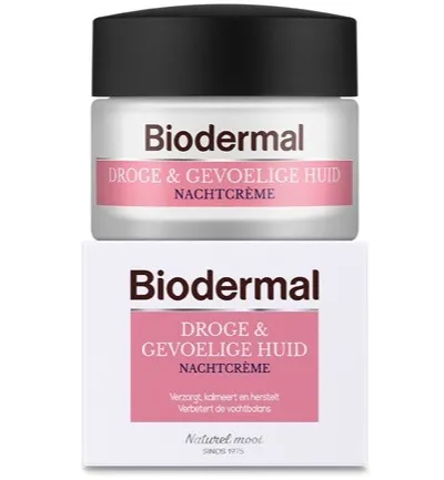 Biodermal Nachtcreme droge en gevoelige huid (50 ml)