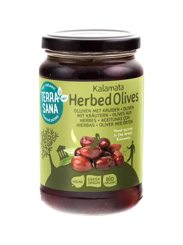 Terrasana Kalamata Olijven In Kruidenolie Bio (345 gr)