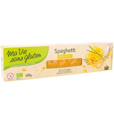 Ma Vie Sans Gluten Spaghetti Van Mais & Rijst Glutenvrij Bio (400 gr)