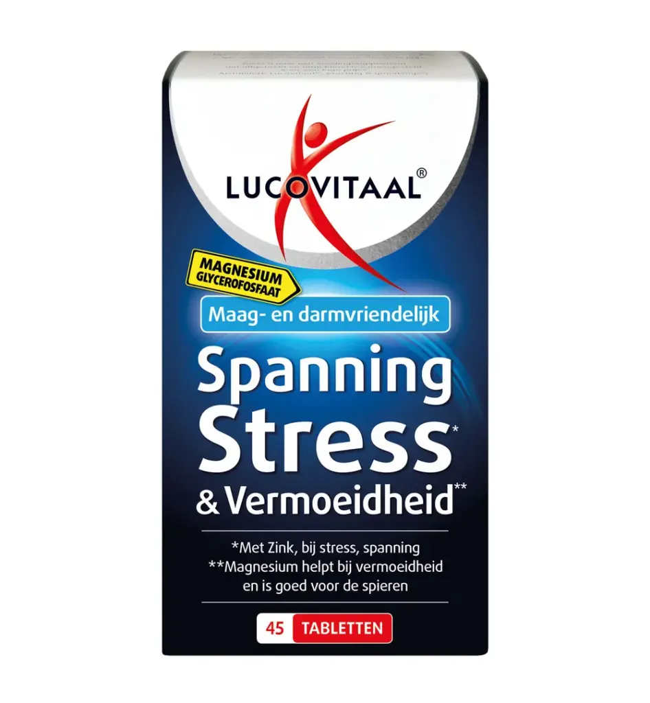Lucovitaal Magnesium Spanning, Stress & Vermoeidheid (45 tabletten)
