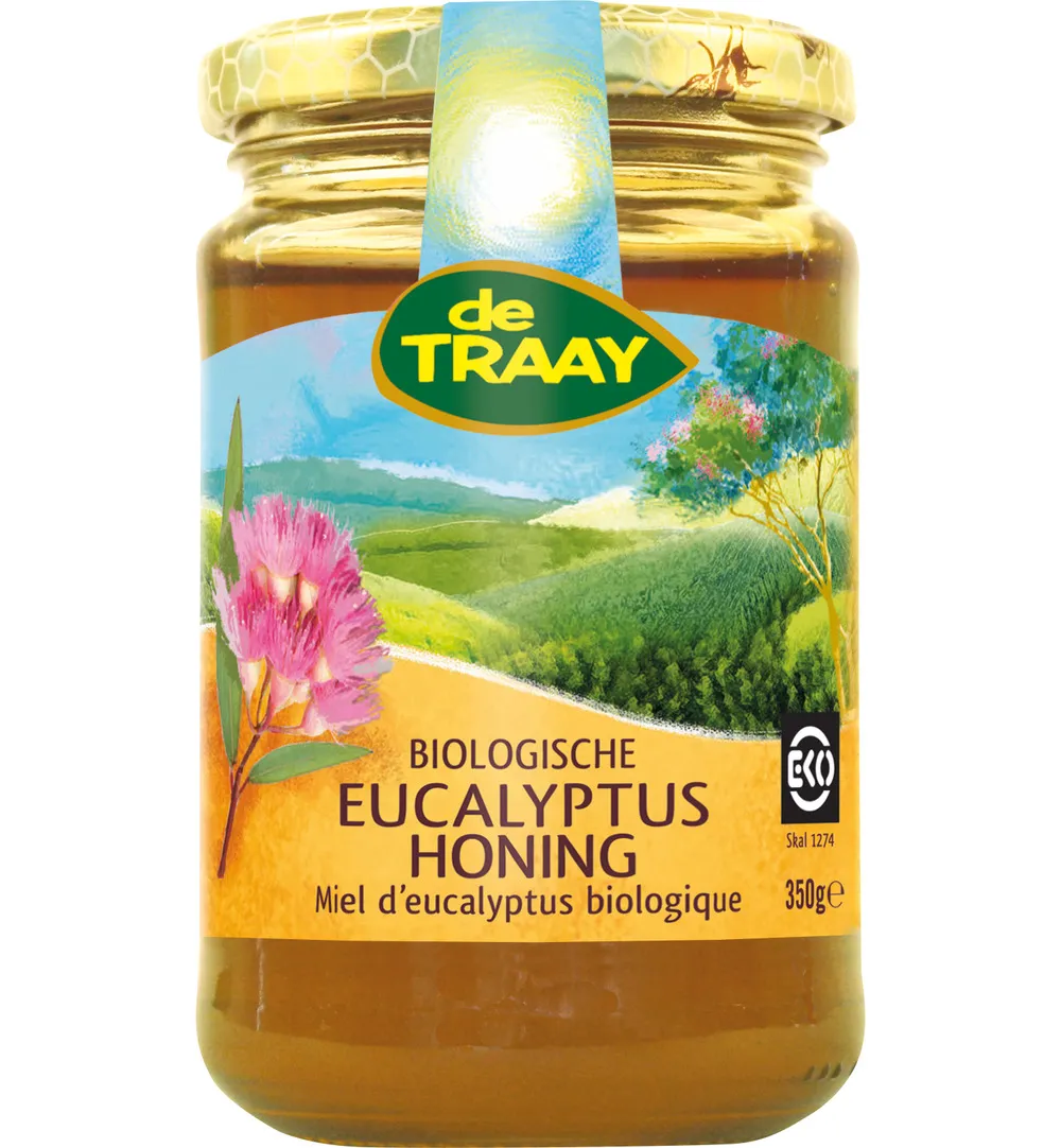 De Traay Eucalyptus honing creme bio (350 gr)