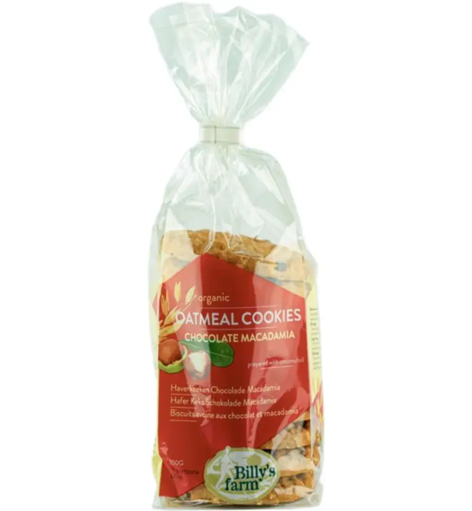 Billy'S Farm Macadamia Chocolade Haverkoeken Bio (200 gr)