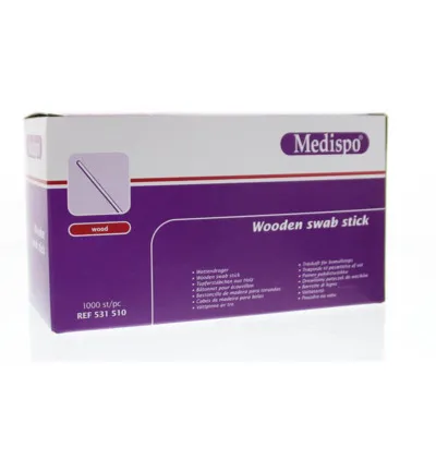 Medispo Wattendrager Hout Naakt 15 Cm (1000 stuks)