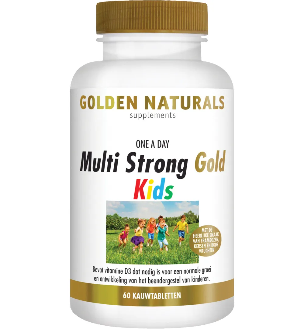 Golden Naturals Multi Strong Gold Kids (60 kauwtabletten)