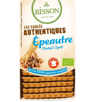 Bisson Zandkoekjes Spelt Authentiek Bio (190 gr)