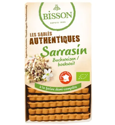 Bisson Zandkoekjes Boekweit Authentiek Bio (175 gr)
